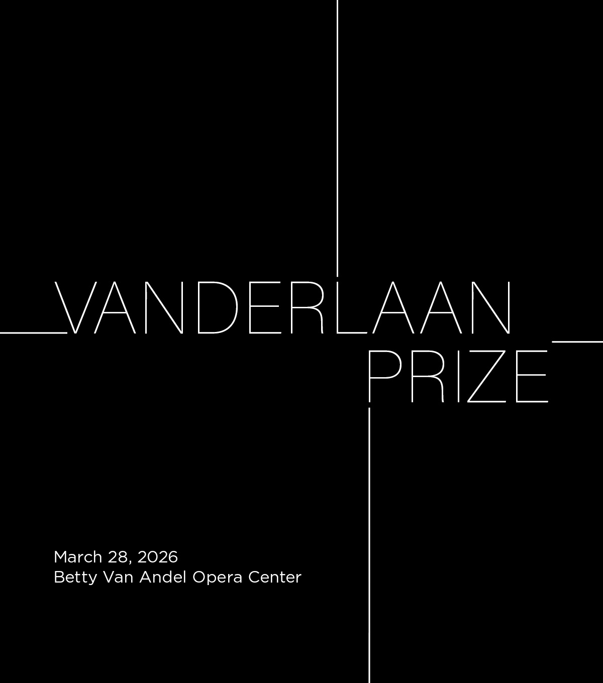 VanderLaan Prize; March 28, 2026; 7:30 PM at The Betty Van Andel Opera Center